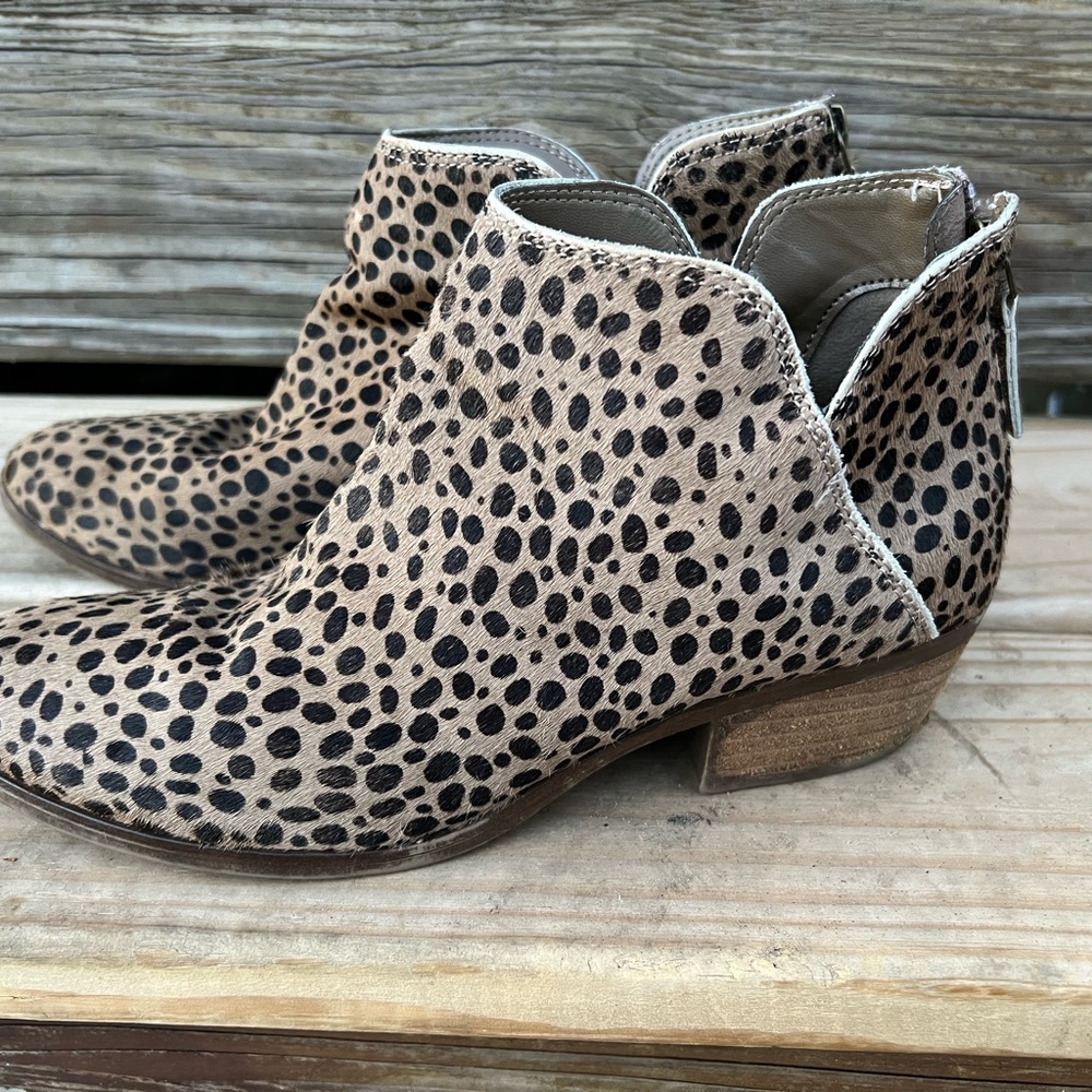 Michael Shannon Leopard Print Ankle Booties
